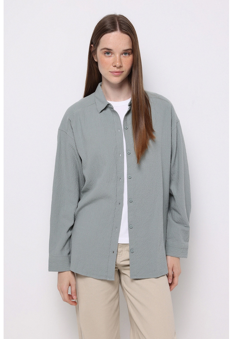 Camasa uni lejera - Verde pal