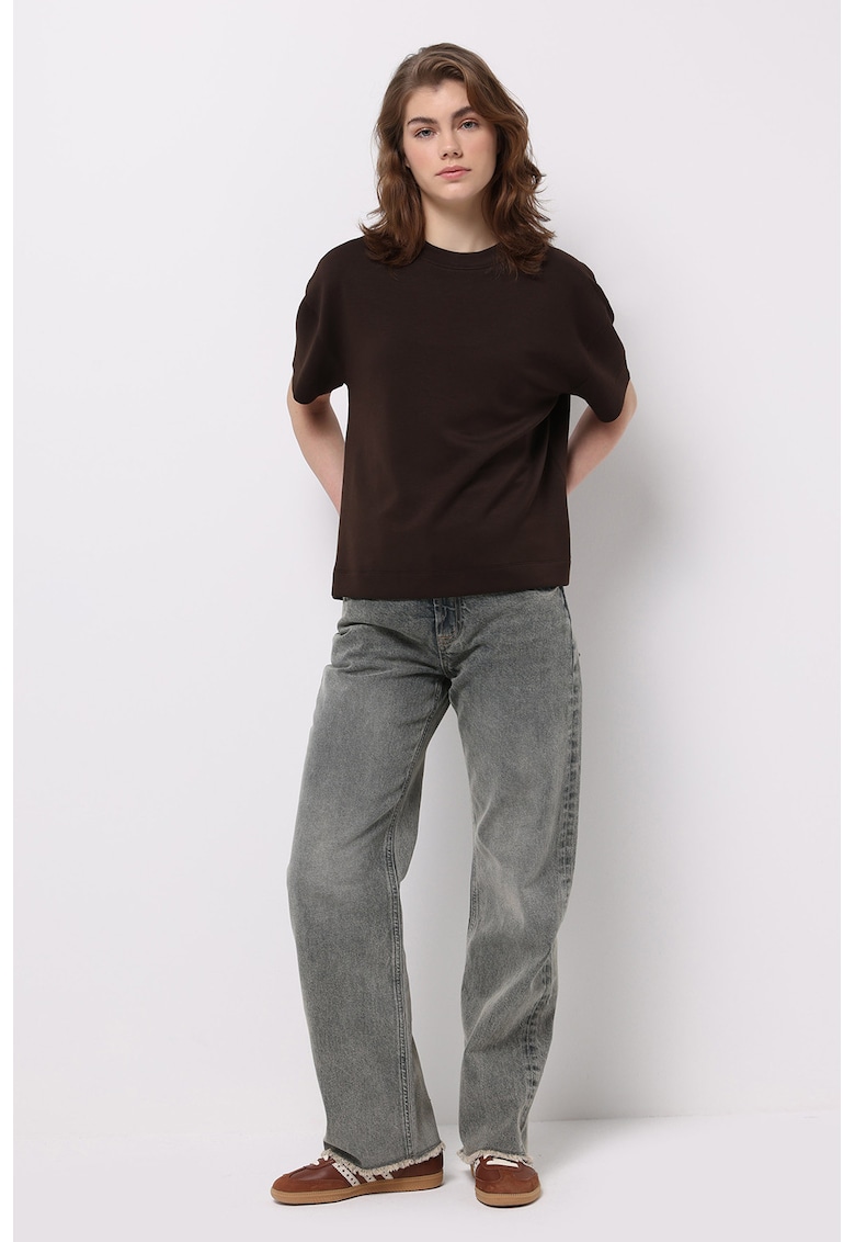 Blugi drepti cu talie medie - Gri