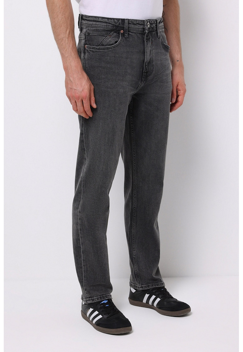 Blugi drepti lejeri - Gri melange