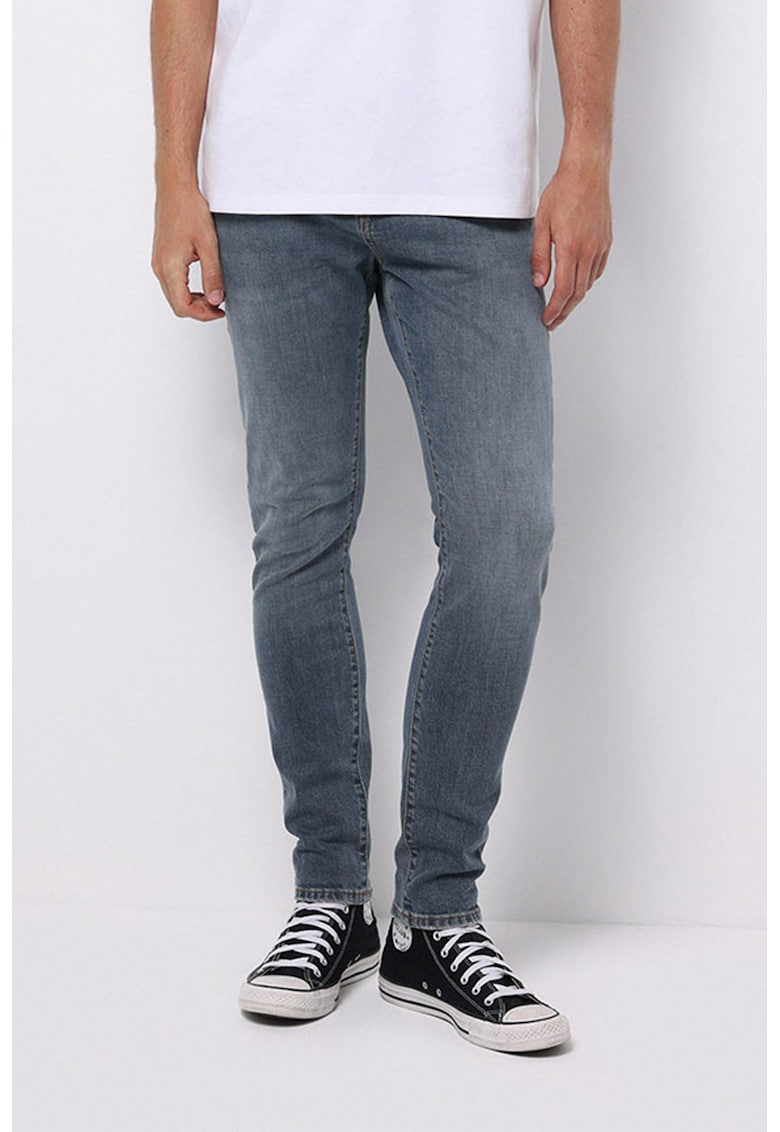 Blugi slim fit cu aspect decolorat Danny - Albastru prafuit