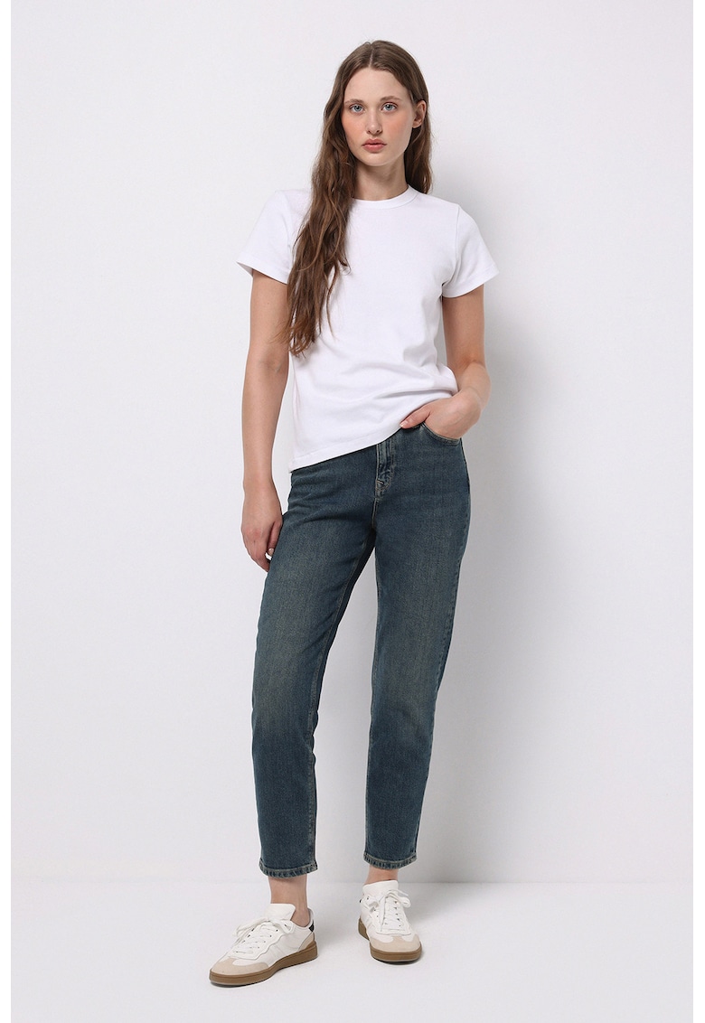 Blugi crop conici - Albastru prafuit