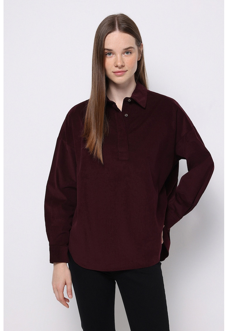 Bluza tunica de reiat - Visiniu