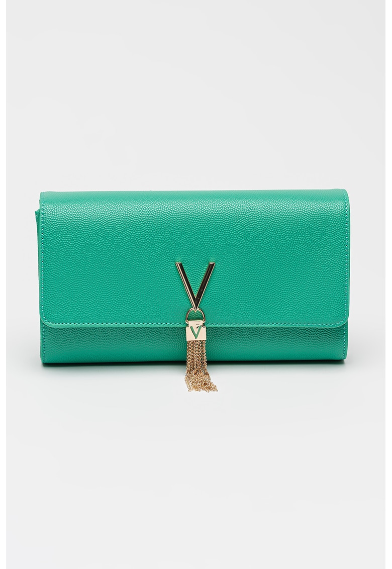 Geanta plic cu bareta din lant Divina - Verde menta