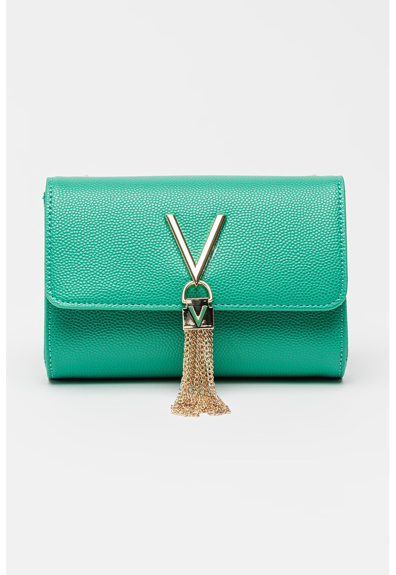 Geanta crossbody cu bareta din lant Divina - Verde