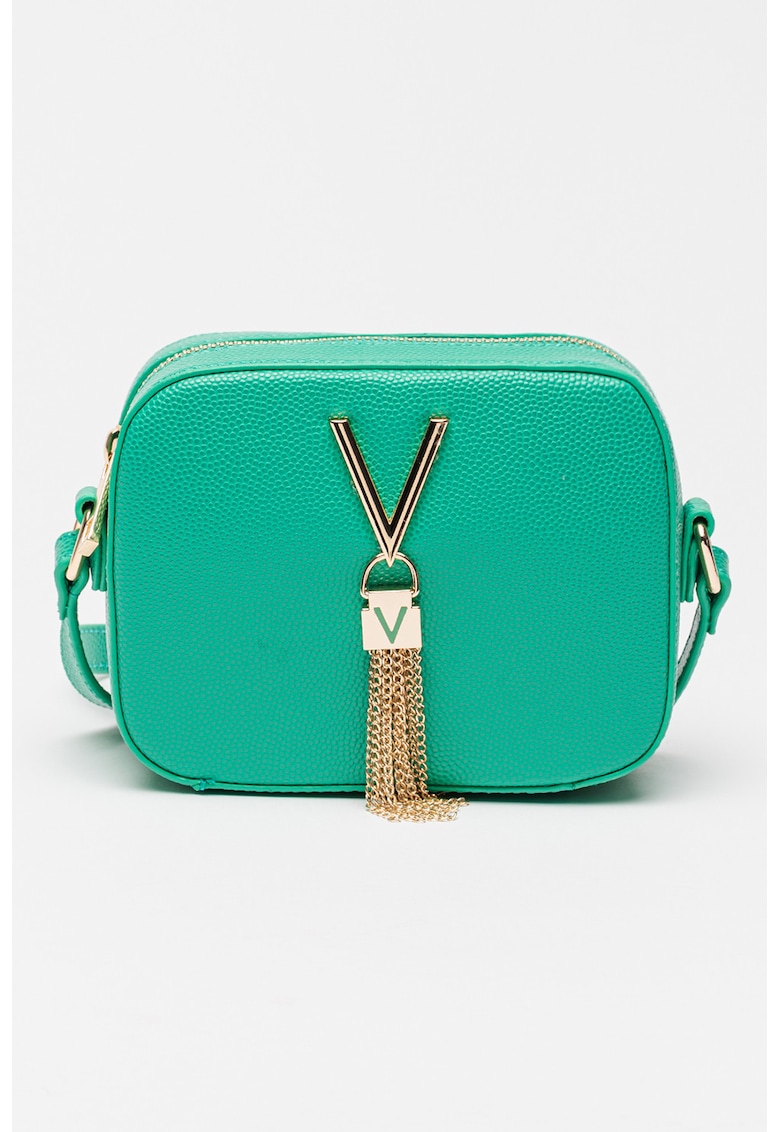 Geanta crossbody de piele ecologica Divina - Verde aquamarin