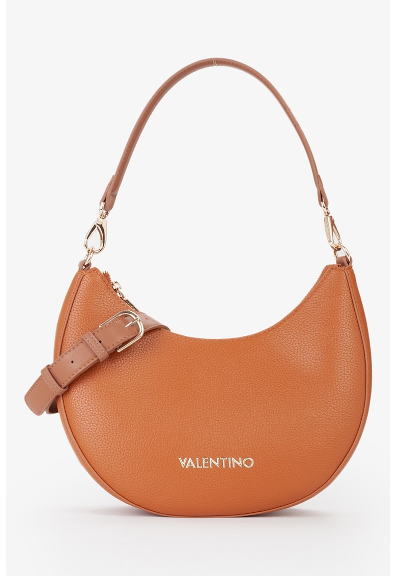 Geanta semiluna de piele ecologica Alexia - Caramel