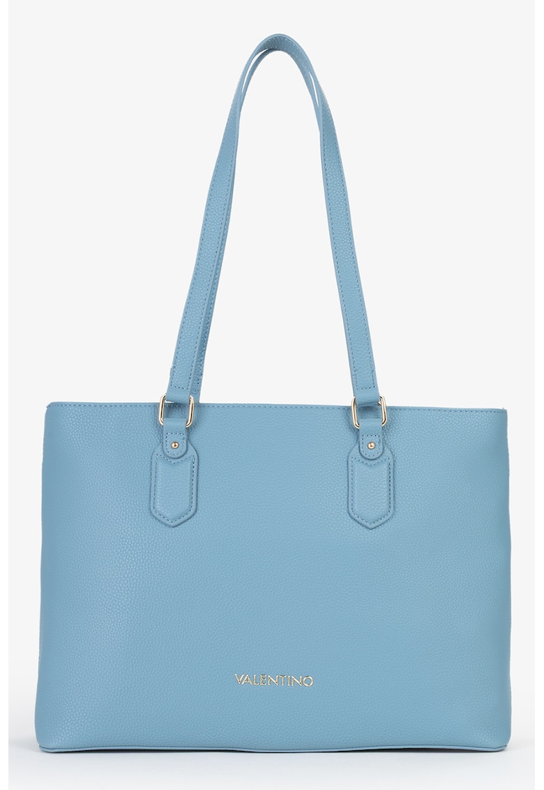Geanta shopper de piele ecologica - Albastru deschis