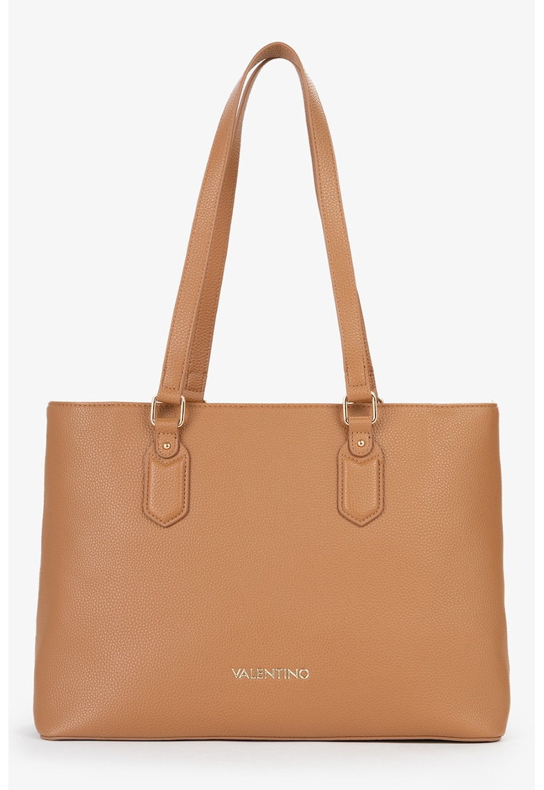 Geanta shopper de piele ecologica - Caramel