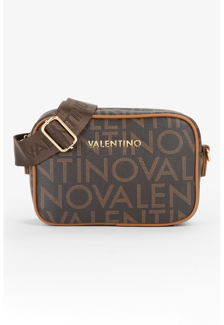 Geanta crossbody cu imprimeu logo - Maro inchis