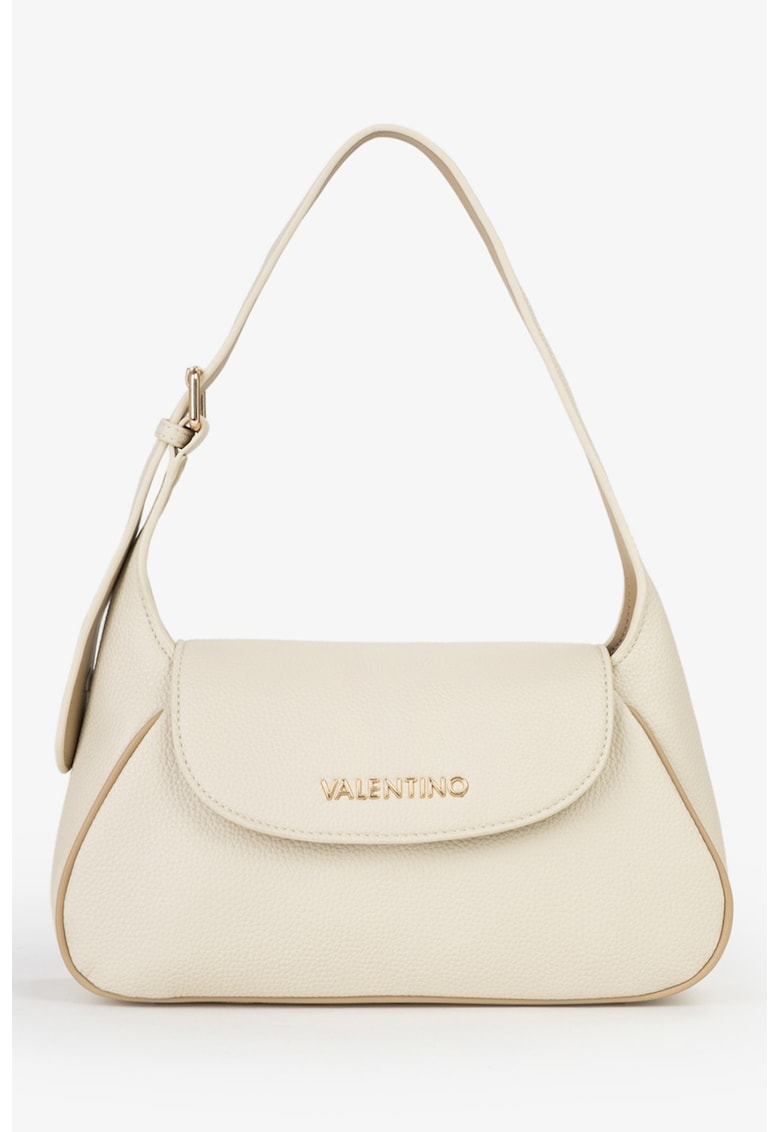 Geanta cu maner si logo - Alb fildes