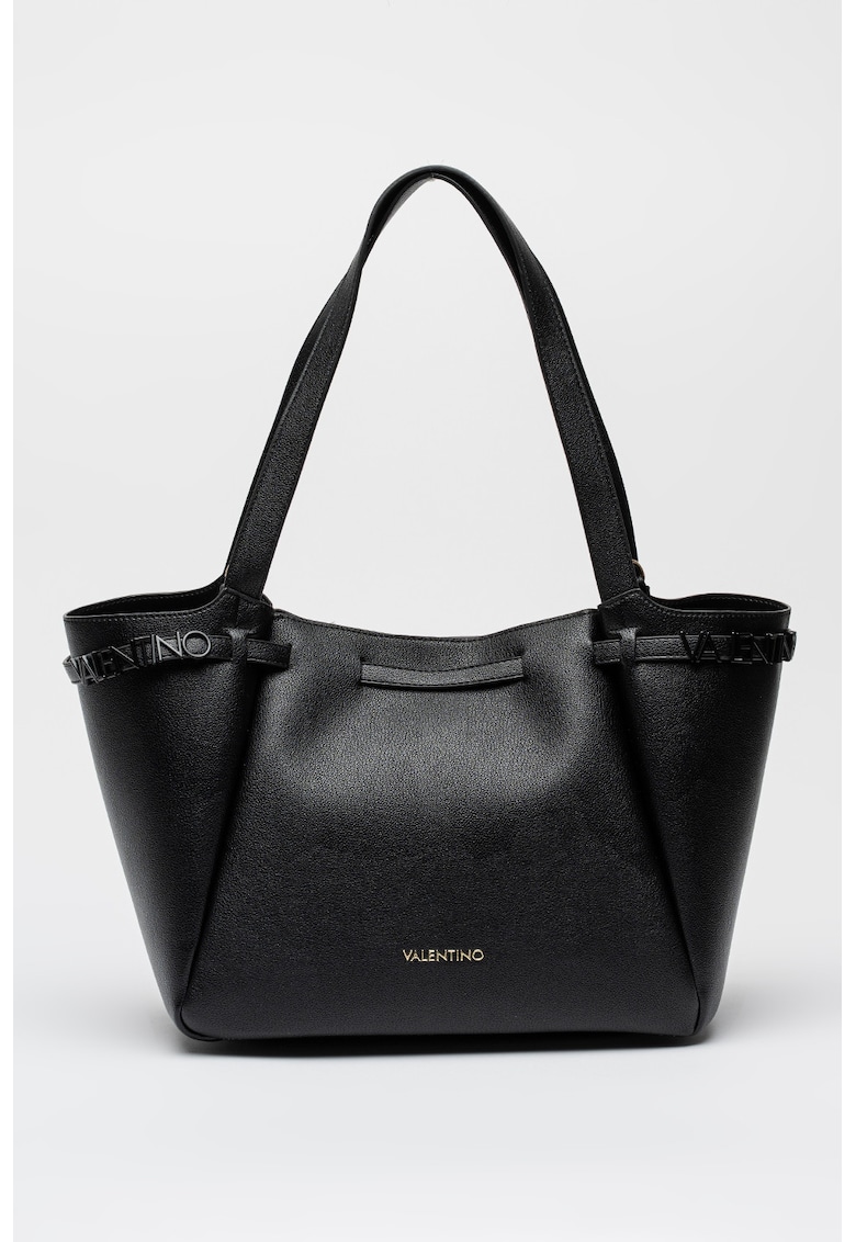 Geanta shopper din piele ecologica cu etui interior - Negru