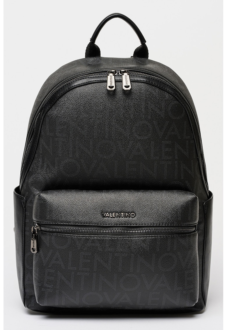 Rucsac din piele ecologica cu imprimeu logo King - Negru