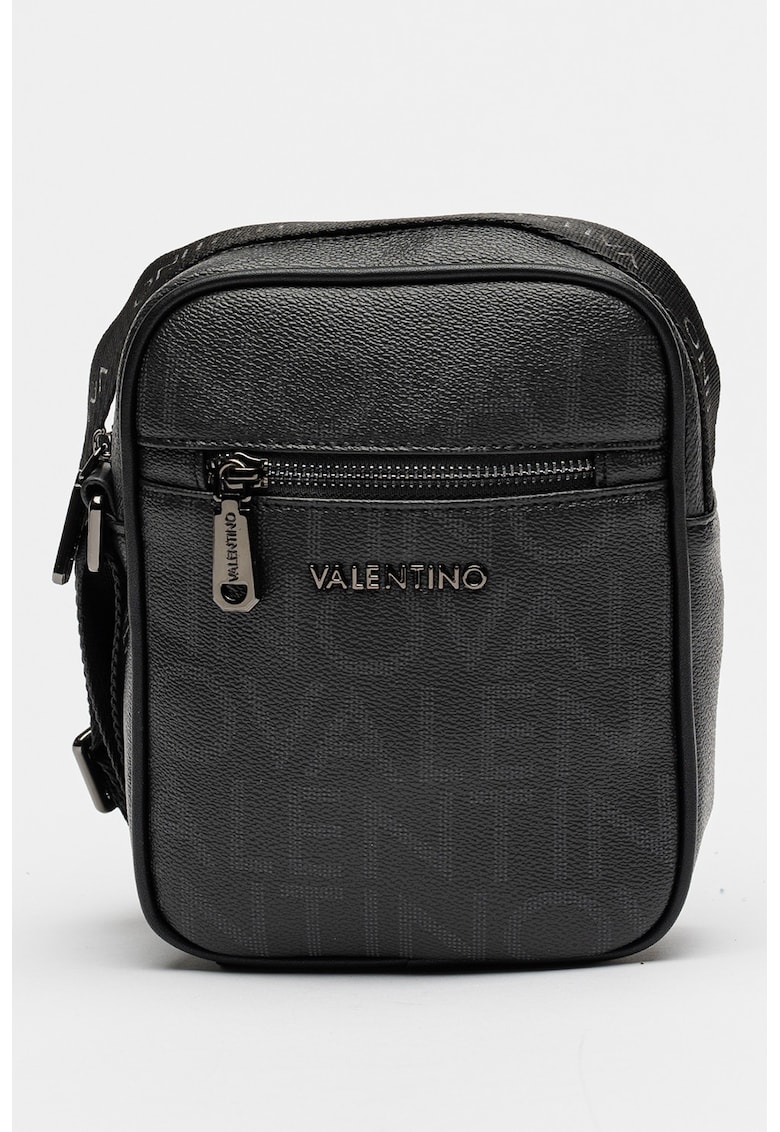 Geanta crossbody cu logo King Re - Negru