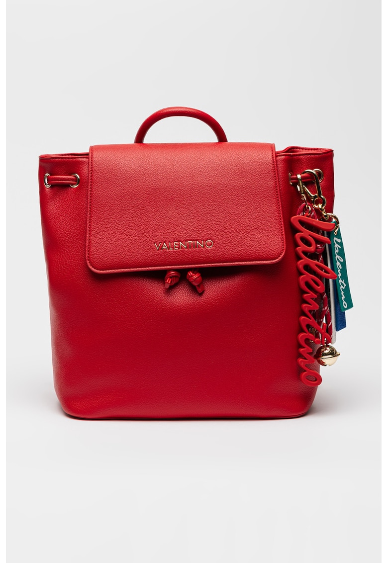 Rucsac de piele ecologica cu clapa - Rosu