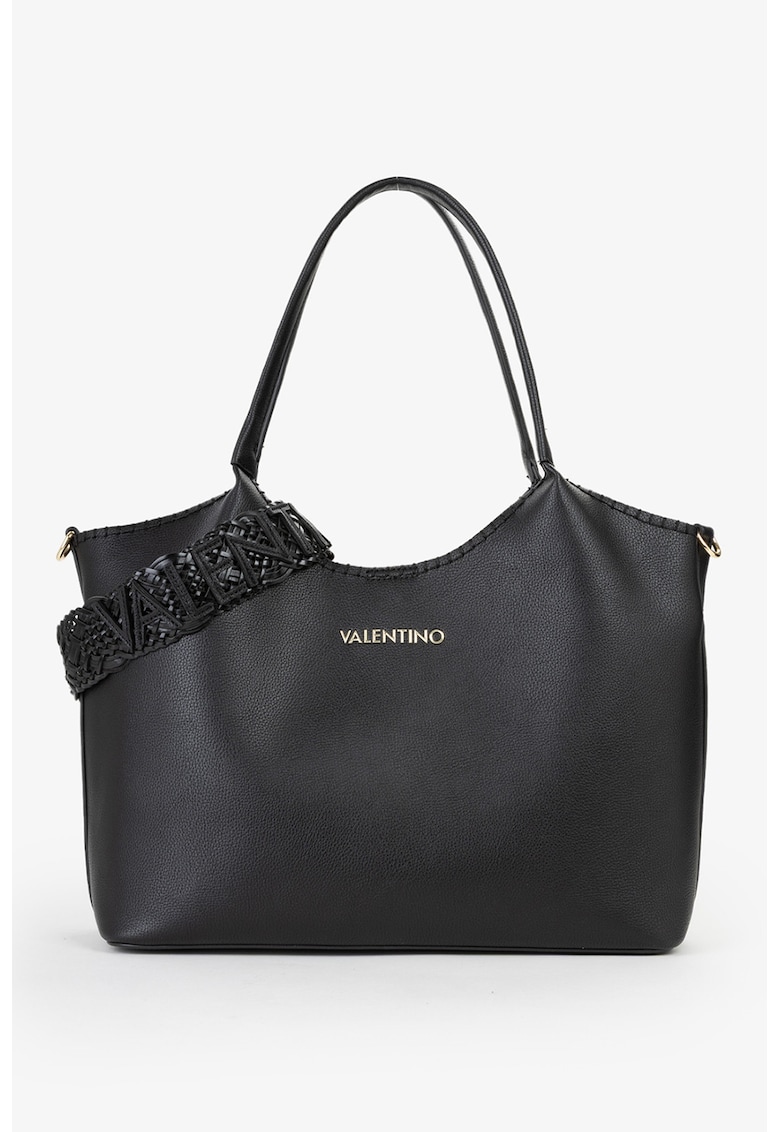 Geanta shopper de piele ecologica - Negru