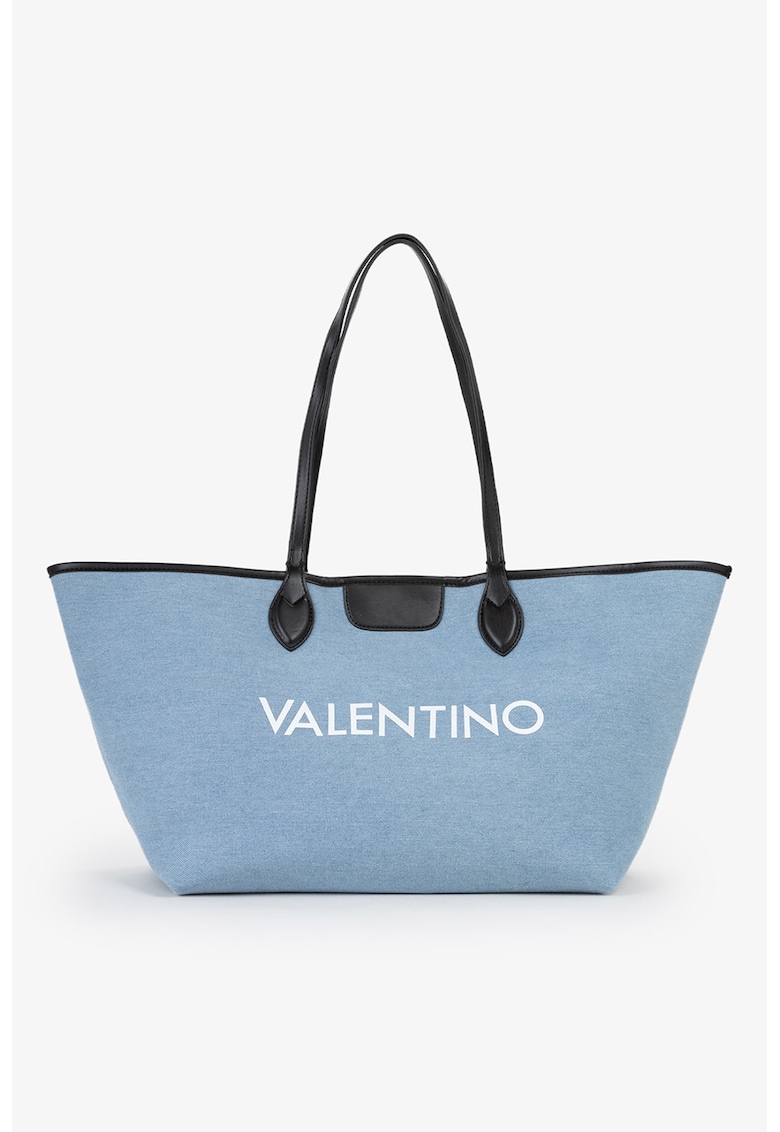 Geanta tote cu logo - Albastru pastel