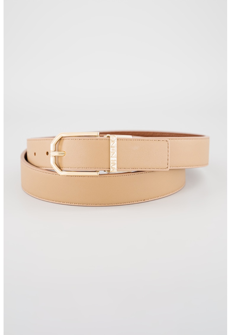 Curea din piele ecologica cu model uni - Maro taupe deschis