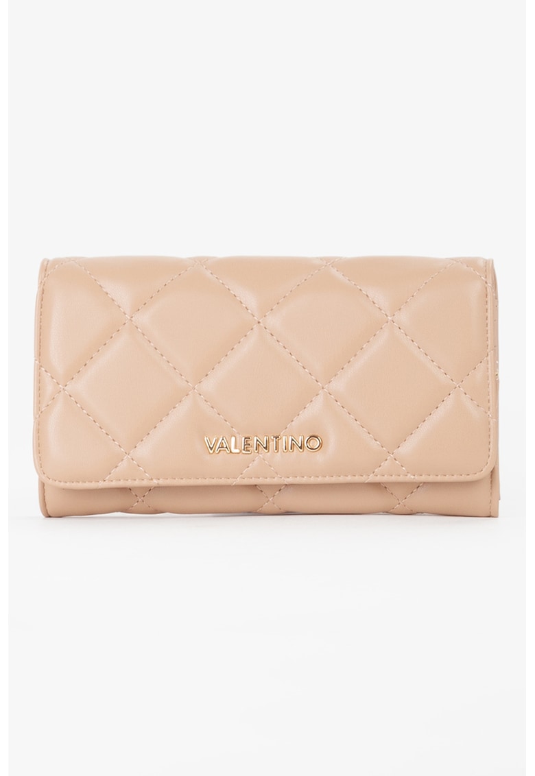 Portofel matlasat de piele ecologica - Bej