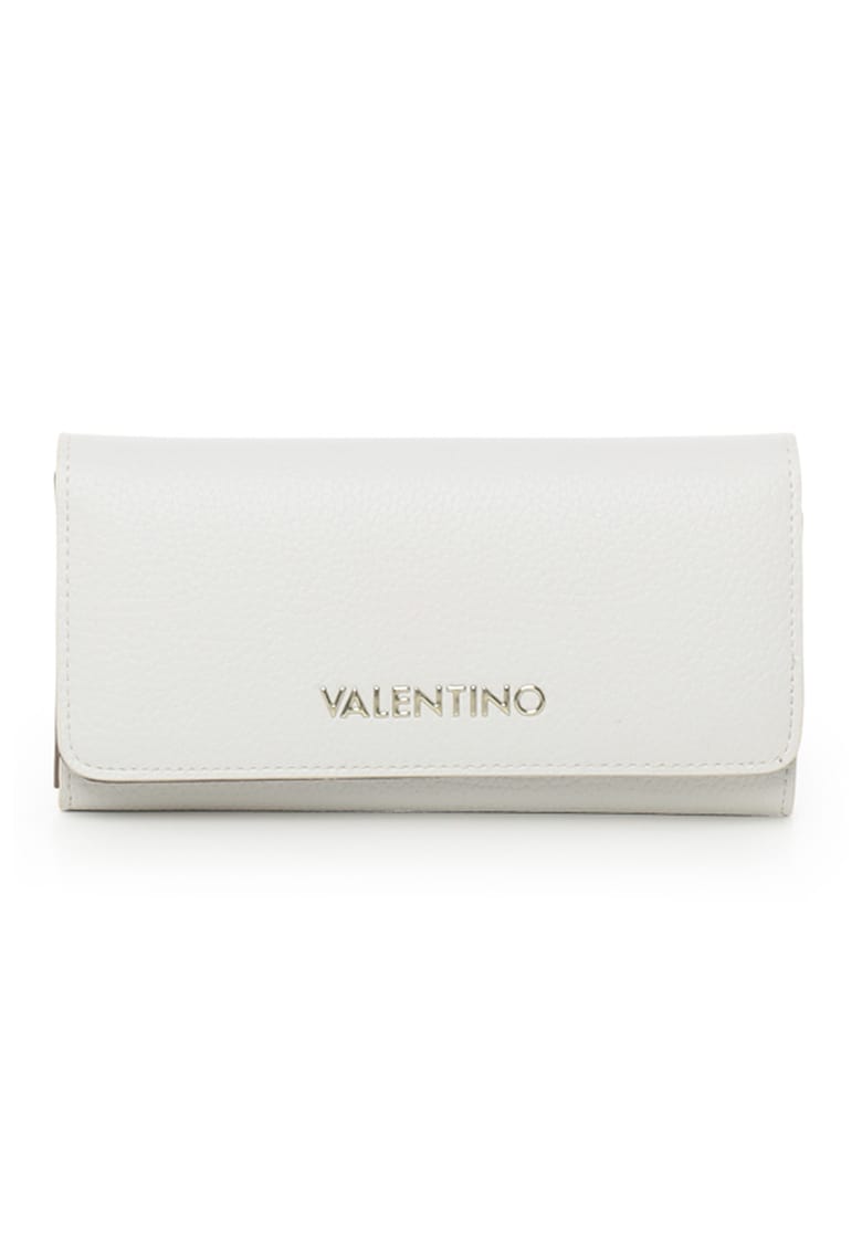 Portofel din piele ecologica cu clapa Alexia - Alb