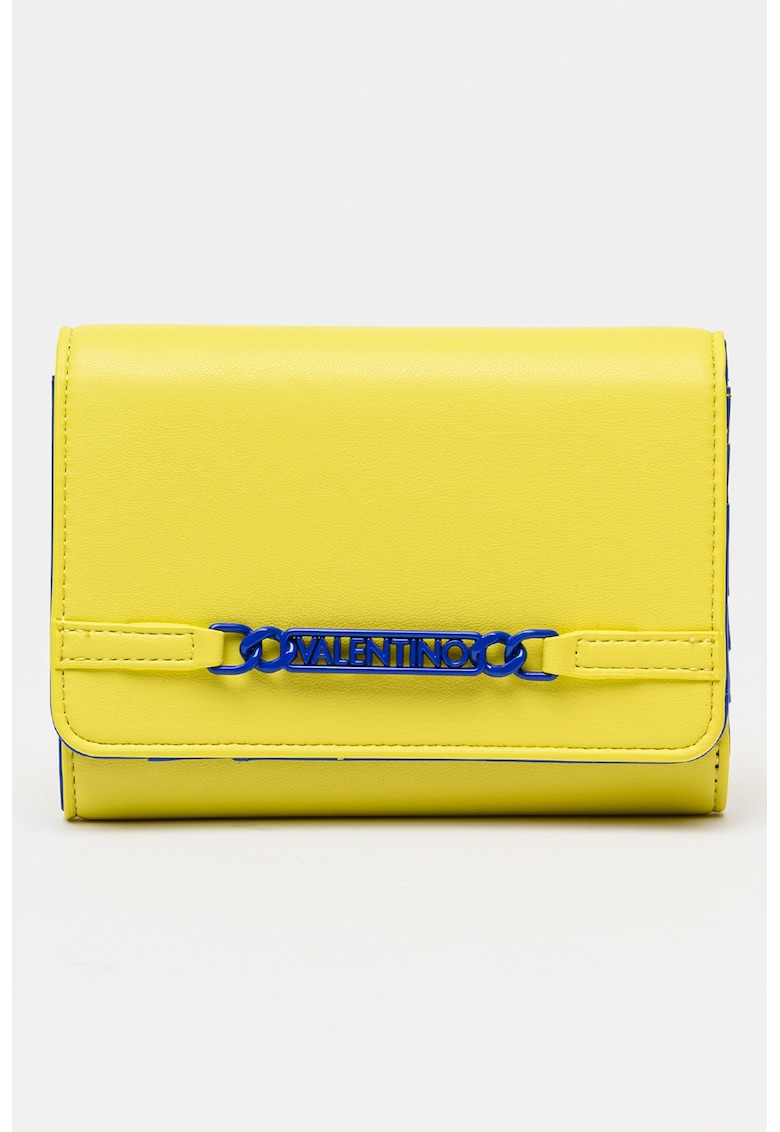 Portofel pliabil de piele ecologica - Galben pai