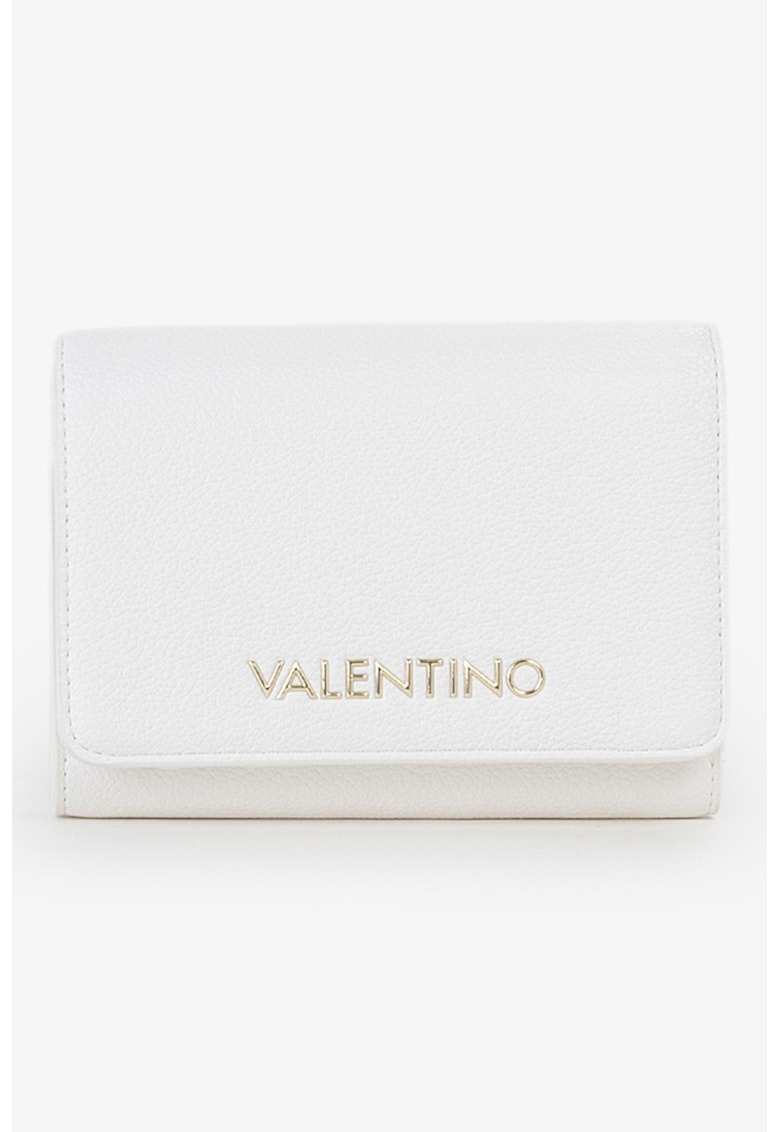 Portofel pliabil dreptunghiular din piele ecologica - Alb