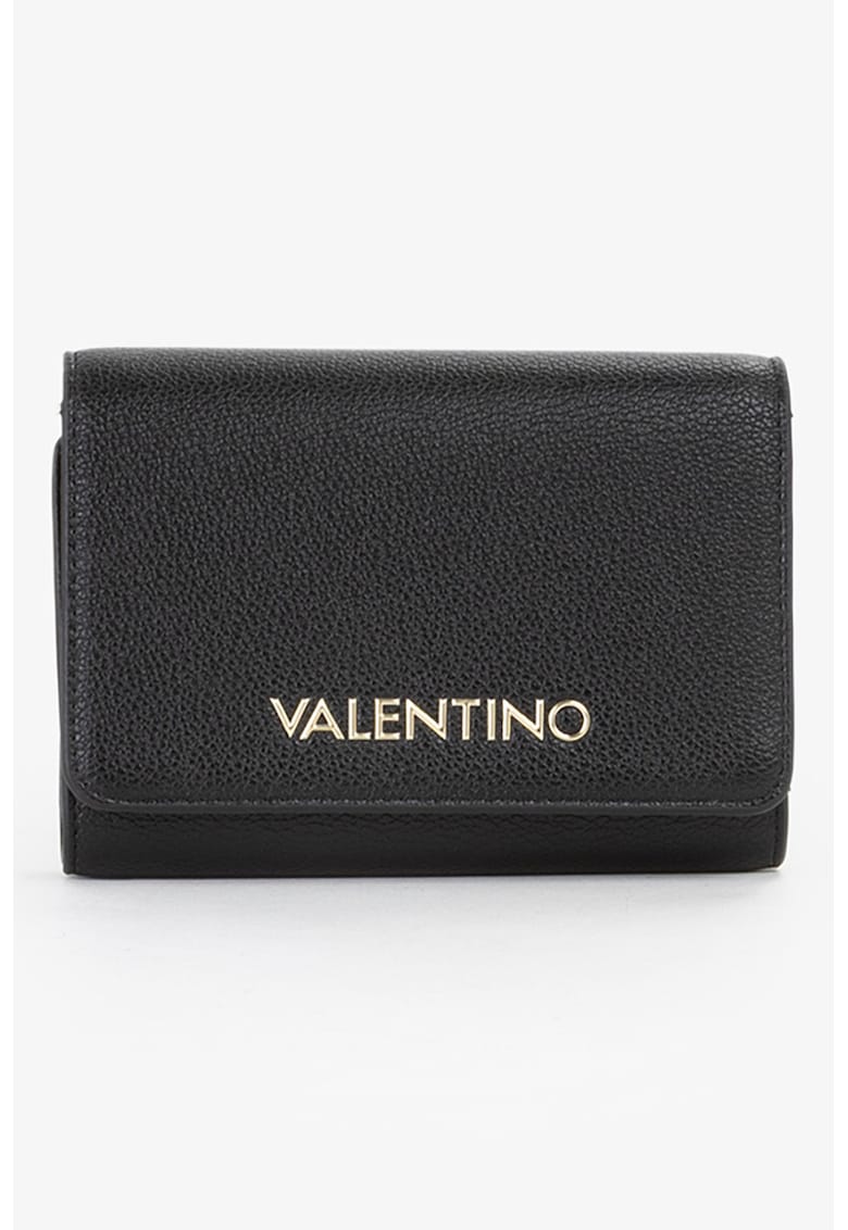 Portofel pliabil dreptunghiular din piele ecologica - Negru