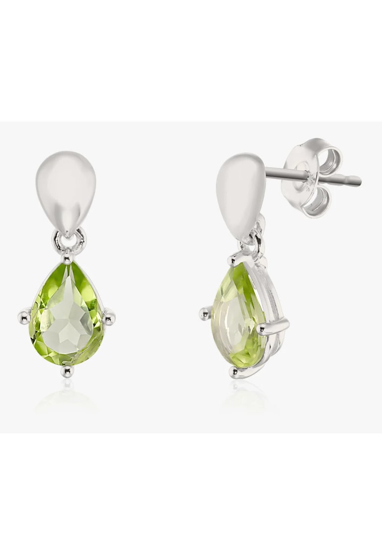 Cercei din argint Kaylee - cu peridot - 925 - design picatura - verde