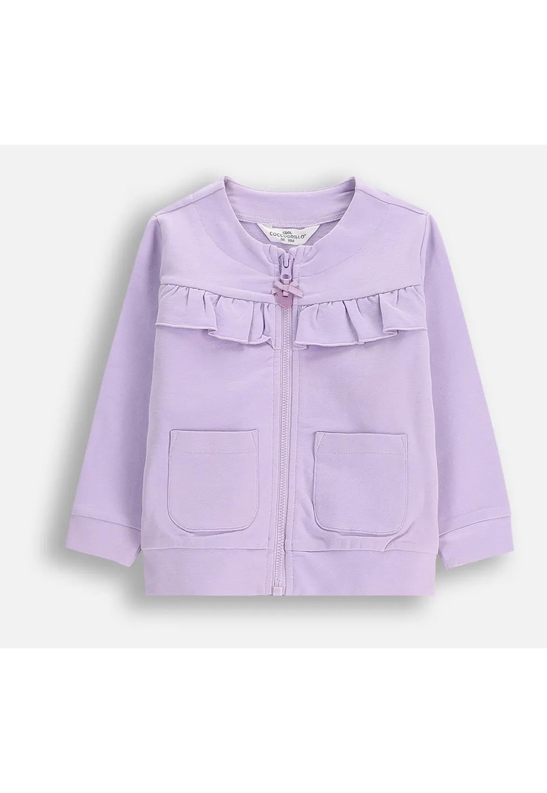 Bluza sport cu fermoar si volane
