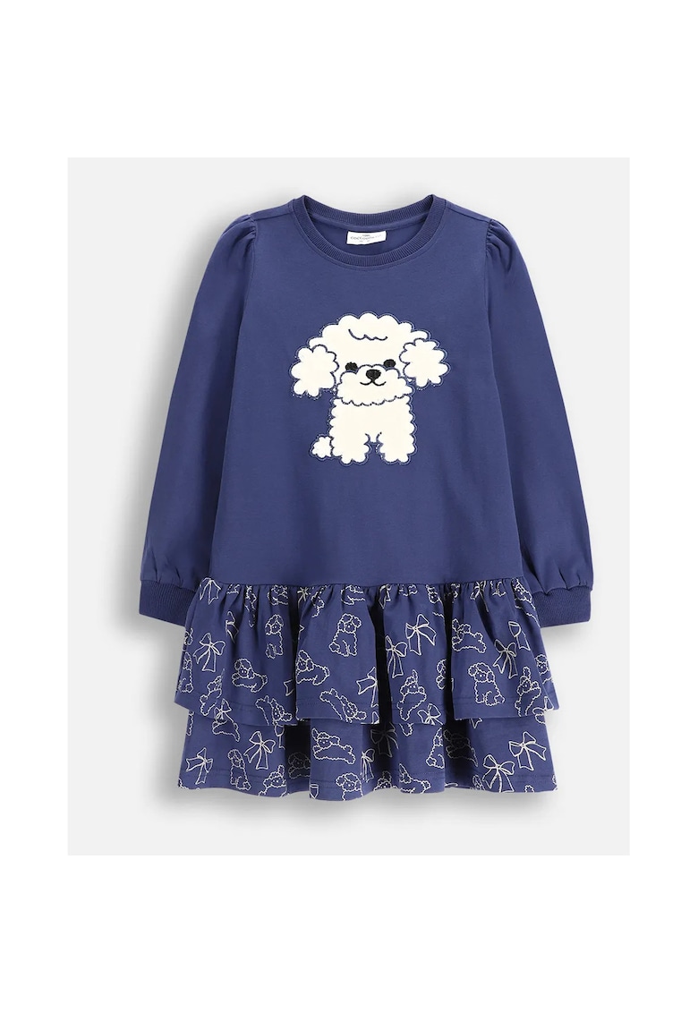 Rochie din bumbac cu volanase