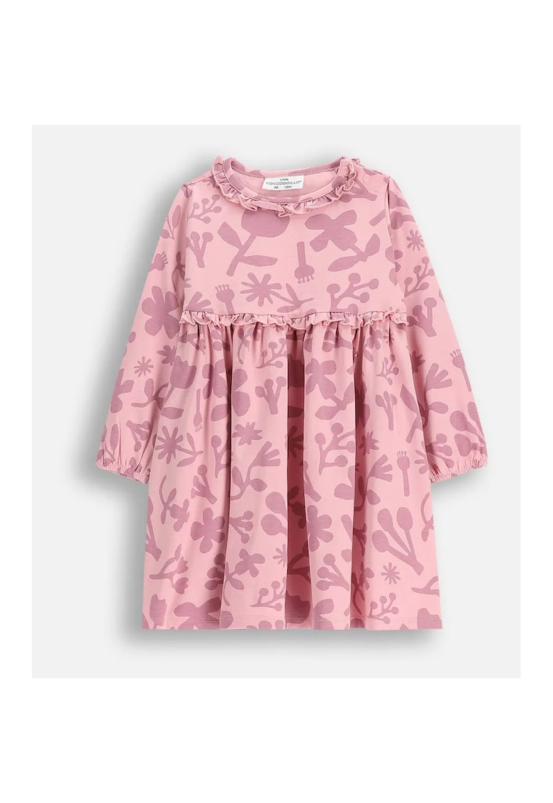 Rochie plisata cu imprimeu floral