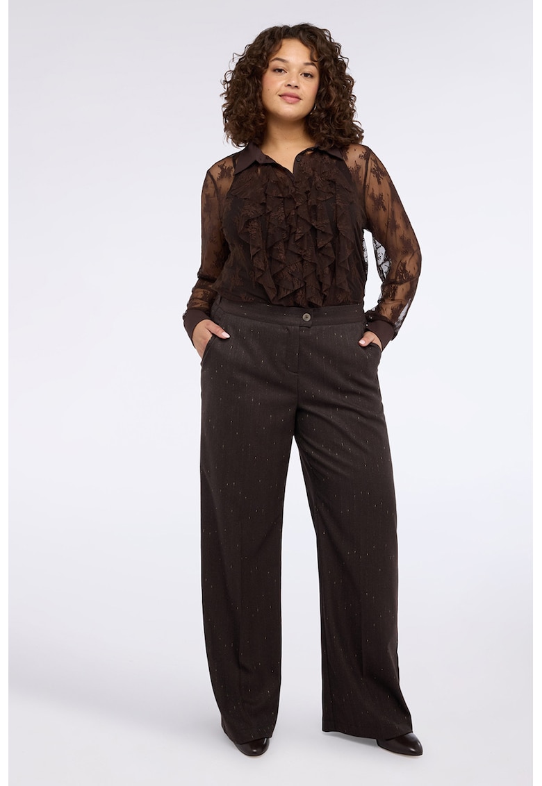 Camasa din dantela cu volane