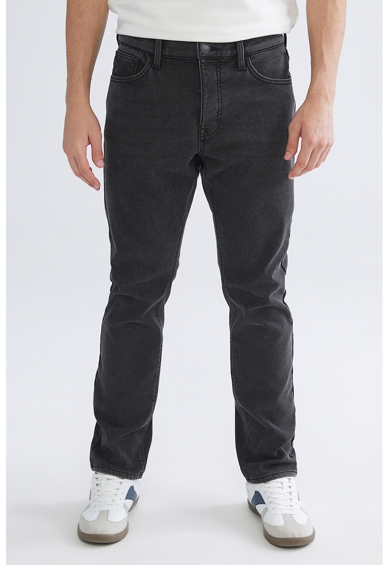 Blugi regular fit uni - Gri antracit