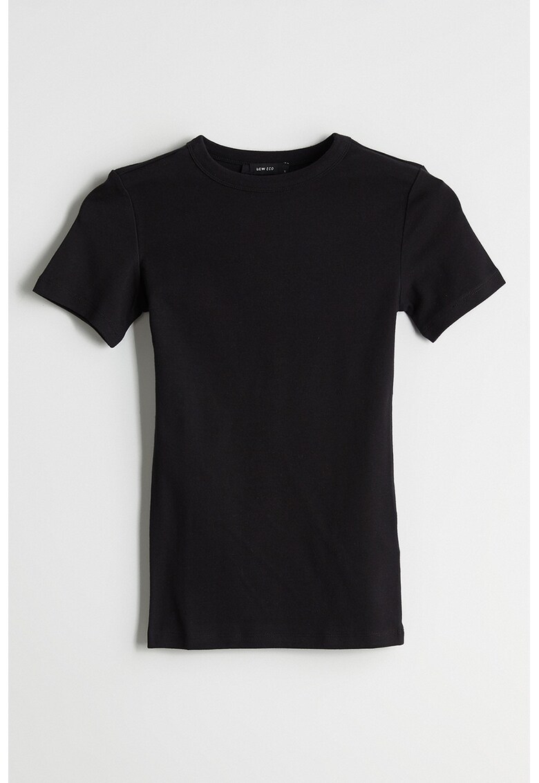 Tricou uni slim fit - Negru