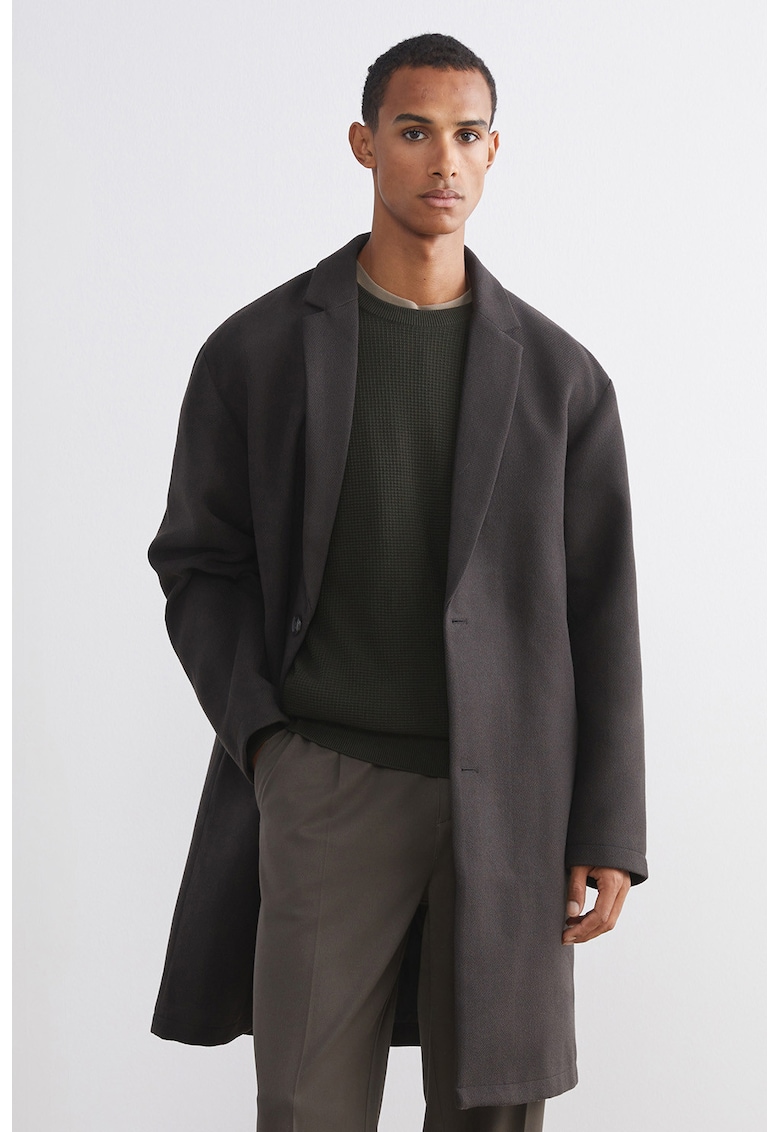 Trenci lejer cu nasturi - Maro inchis