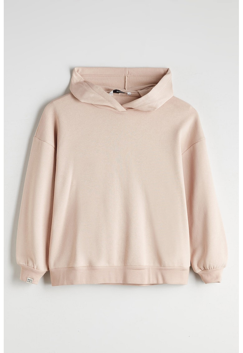 Hanorac uni cu maneci cazute - Maro camel