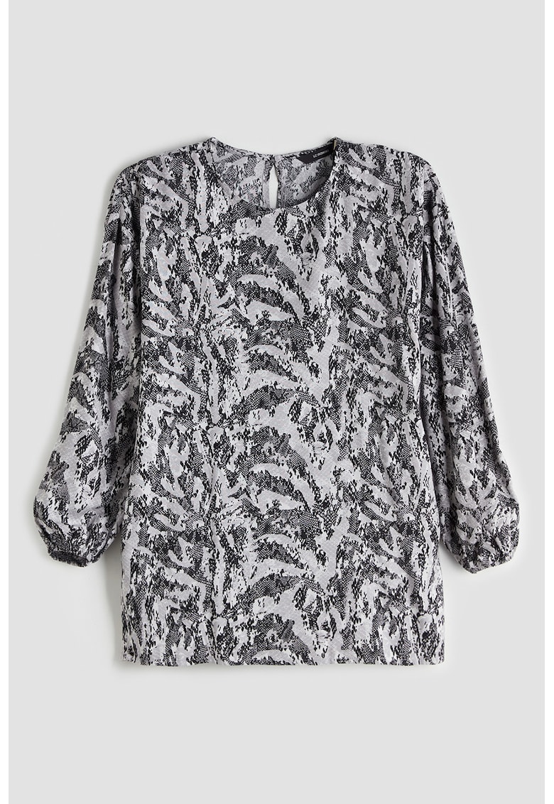 Bluza cu imprimeu abstract - Gri inchis
