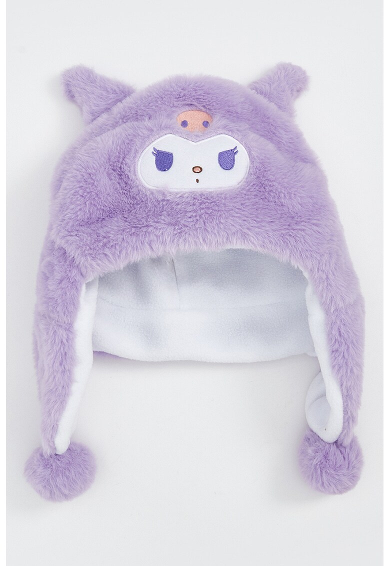 Caciula plusata cu ciucuri - Lila