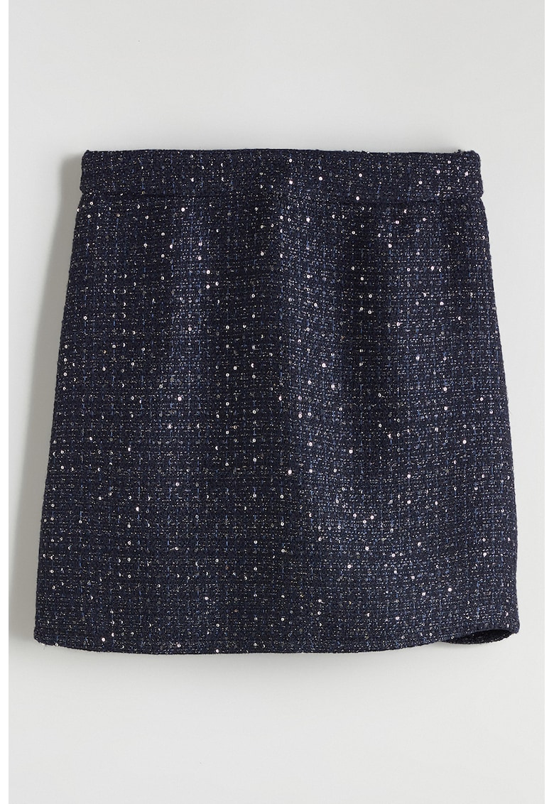 Fusta mini cu paiete - Bleumarin