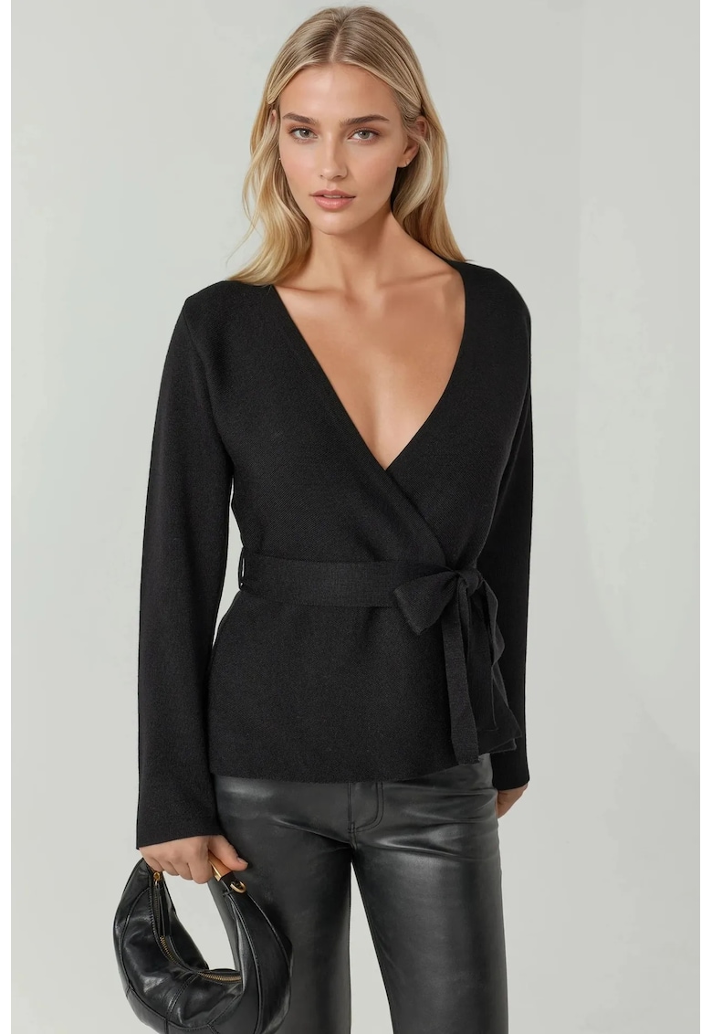 Cardigan tricotat - Negru