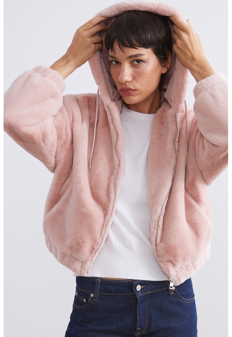 Hanorac din plus cu fermoar