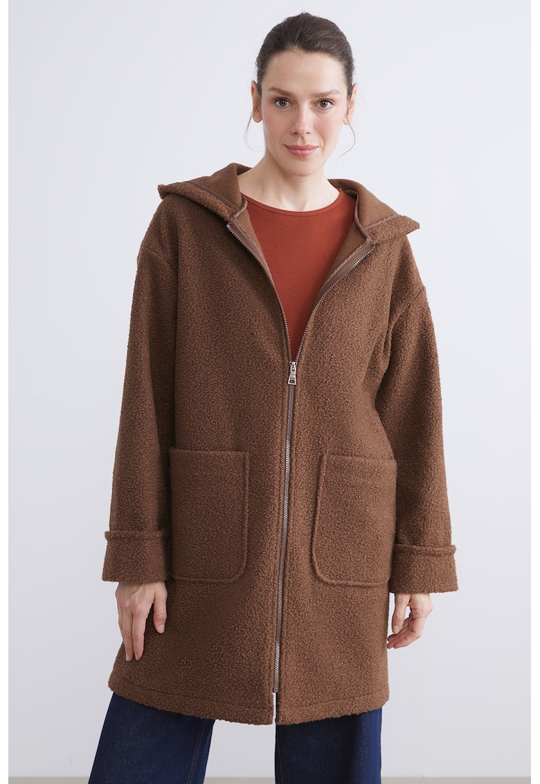 Jacheta cu gluga si fermoar