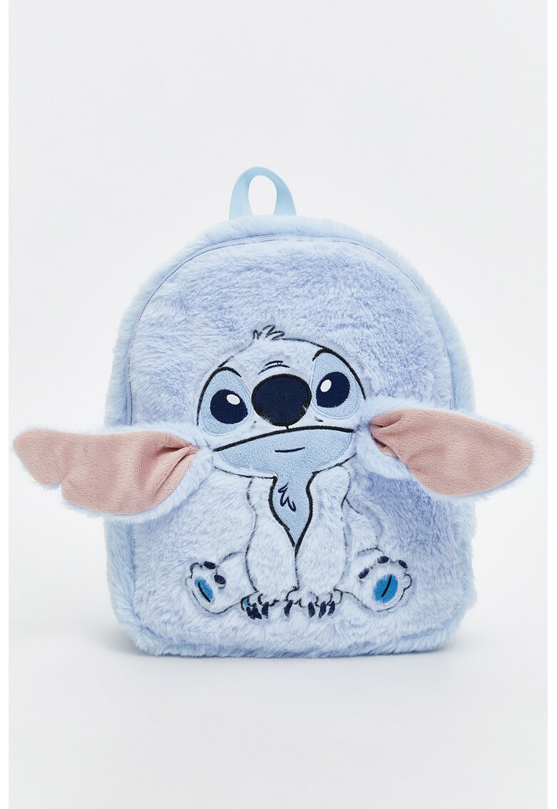 Rucsac din material textil cu design Stitch - Roz/Albastru deschis