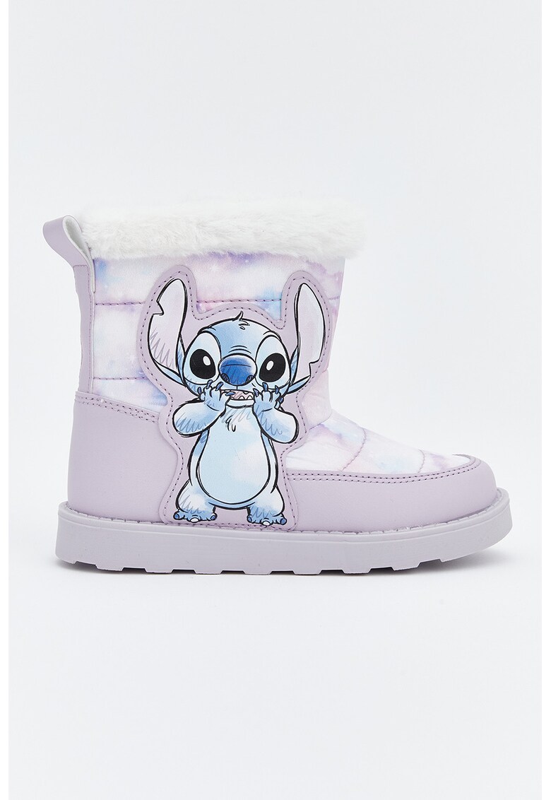 Ghete de iarna cu model Stitch - Roz pal/Albastru deschis/Lila pal