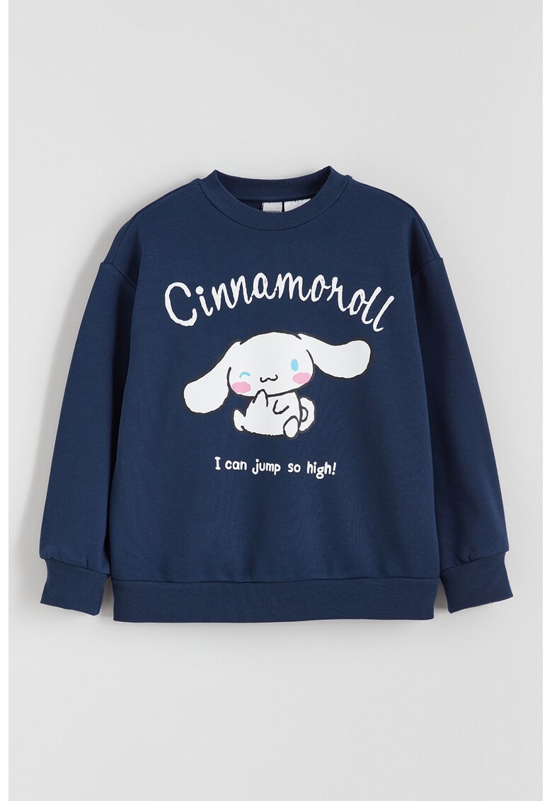 Bluza de trening cu imprimeu Cinnamoroll - Alb/Bleumarin
