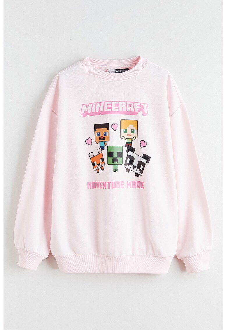 Bluza de trening lejera Minecraft - Roz pal