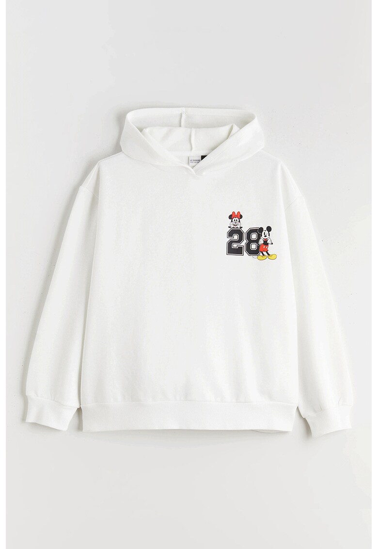 Hanorac cu imprimeu Minnie Mouse - Alb