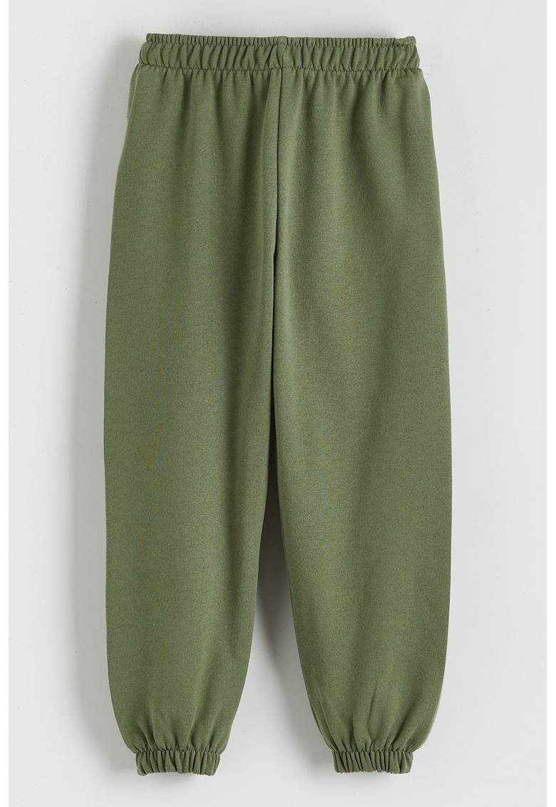 Pantaloni de trening din bumbac cu croiala conica - Verde