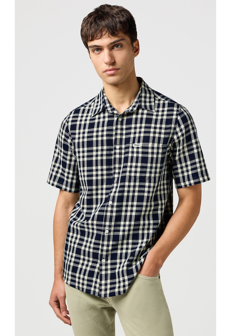 Camasa barbati - bumbac - albastru - maneca scurta - Albastru