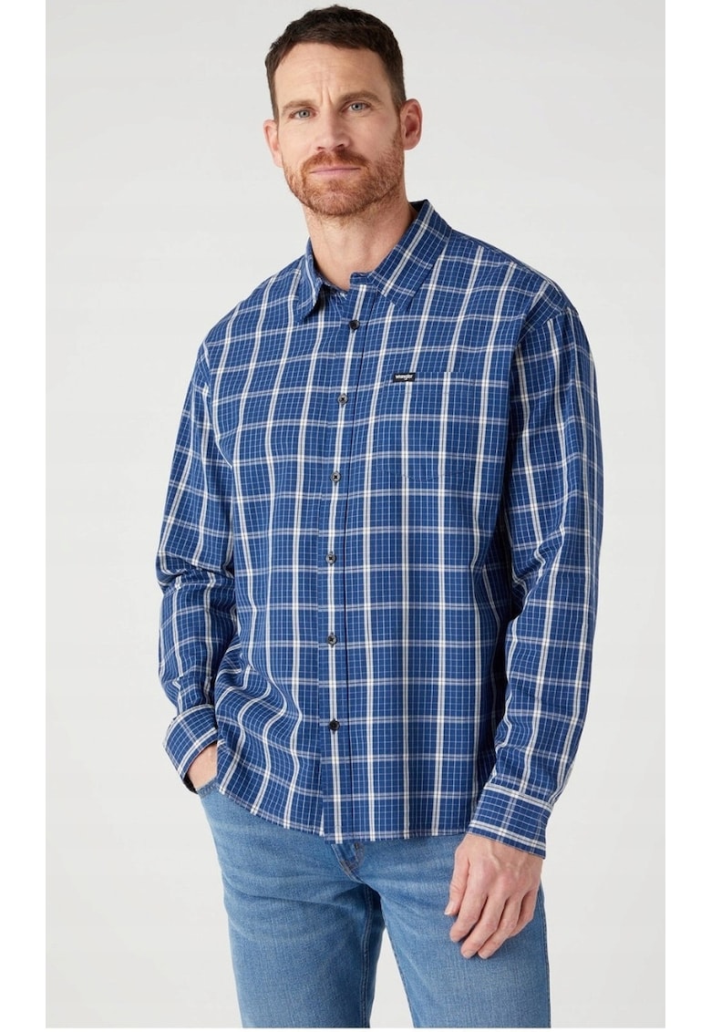 Camasa barbati - denim - supradimensionat - albastru - bumbac -