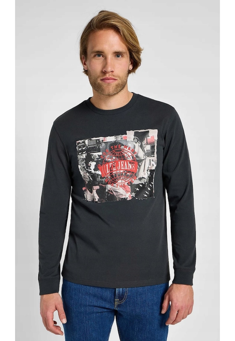 Tricou barbati - regular fit - negru - bumbac